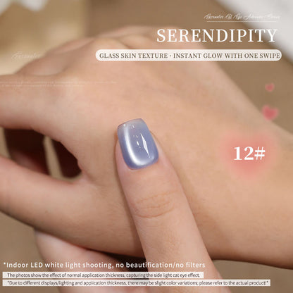 36 Colors Electroplated Porcelain White Glass Beads Phototherapy Nail Polish Cat Eye Gel Nail Polish