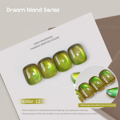 Dream Island 36 Colors Cat Eye Gel Polish Aurora Magnetic Glass Bead Soak Off UV LED Nail Gel