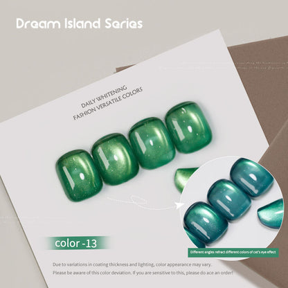 Dream Island 36 Colors Cat Eye Gel Polish Aurora Magnetic Glass Bead Soak Off UV LED Nail Gel