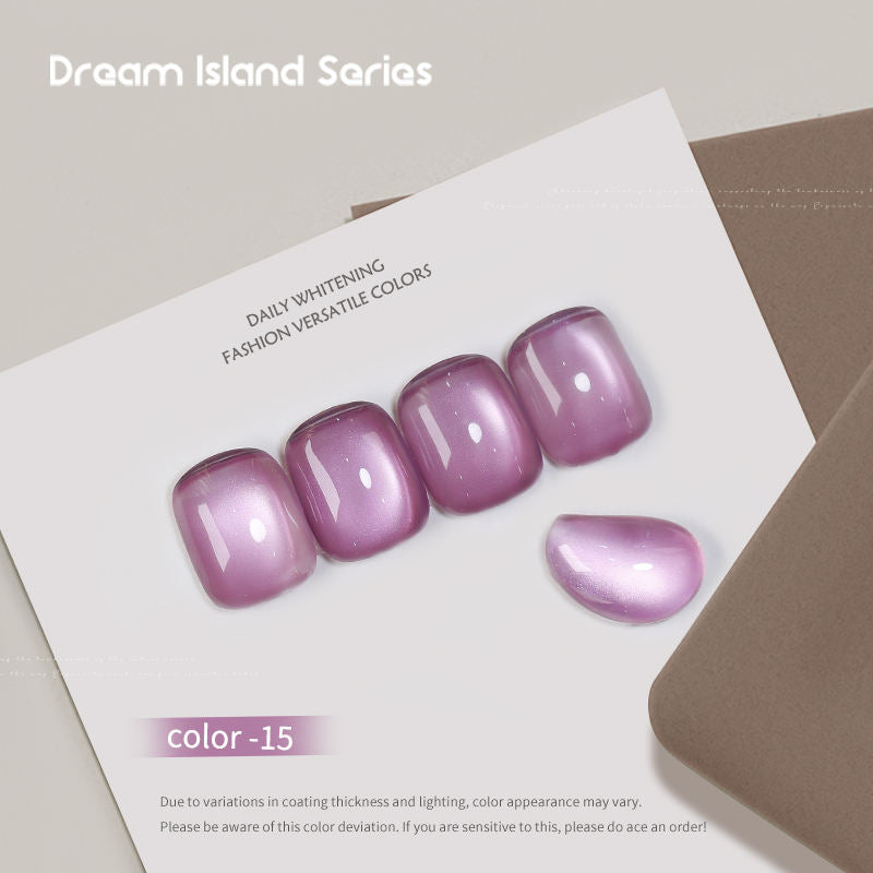 Dream Island 36 Colors Cat Eye Gel Polish Aurora Magnetic Glass Bead Soak Off UV LED Nail Gel