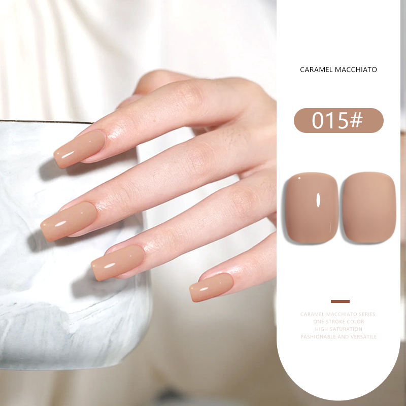 36 Colors Caramel Macchiato Nude Gel Polish Set 15ML Milky Brown UV LED Nail Gel