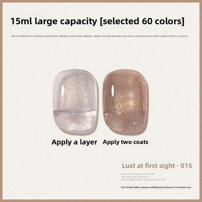 60 Color 15ML Skin Brightening Sparkling UV Nail Gel, Salon Exclusive
