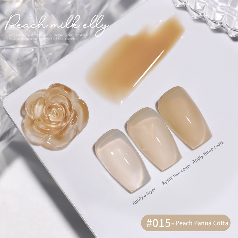 30 Colors  15ML Peach Panna Cotta Long Lasting Soak Off UV LED Nail Gel Polish