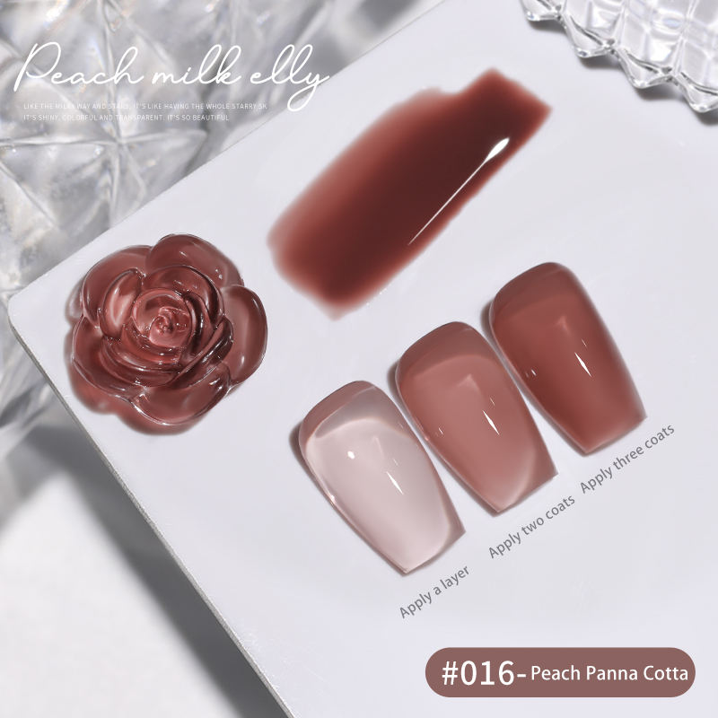 30 Colors  15ML Peach Panna Cotta Long Lasting Soak Off UV LED Nail Gel Polish
