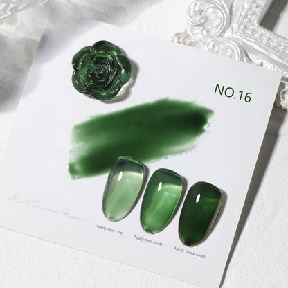 16 Color 15ml Mint Cream Green High Pigment Long Lasting Salon Grade Soak Off UV LED Nail Gel