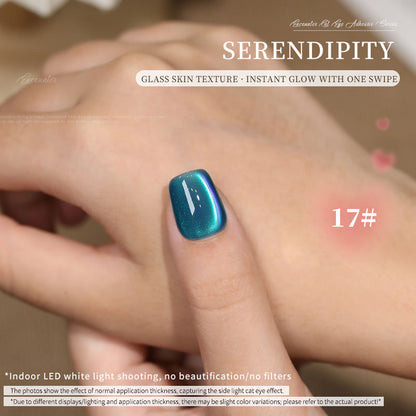 36 Colors Electroplated Porcelain White Glass Beads Phototherapy Nail Polish Cat Eye Gel Nail Polish