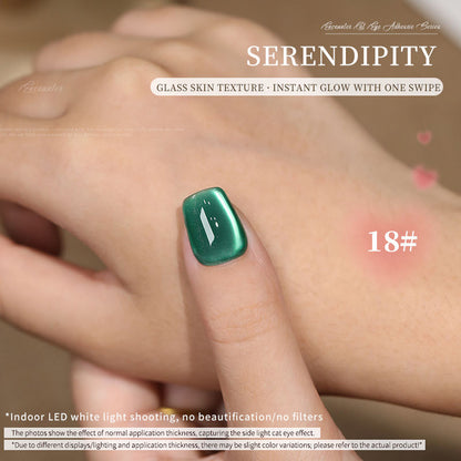36 Colors Electroplated Porcelain White Glass Beads Phototherapy Nail Polish Cat Eye Gel Nail Polish