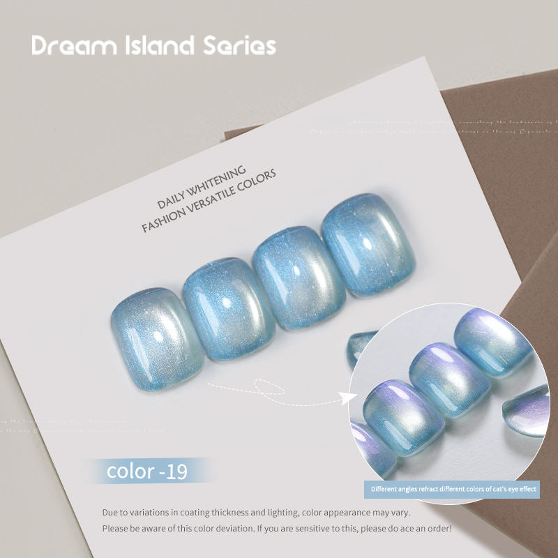 Dream Island 36 Colors Cat Eye Gel Polish Aurora Magnetic Glass Bead Soak Off UV LED Nail Gel