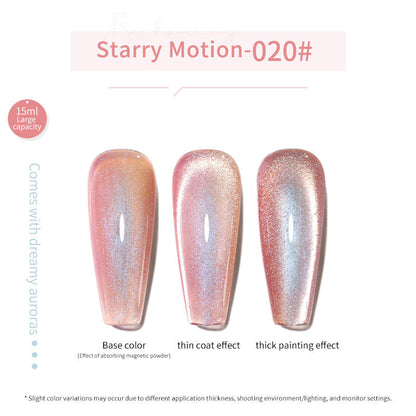 24 Colors 15ml Eco-Friendly Super Sparkling Ice Sand Crystal Cat Eye Nail Gel Set