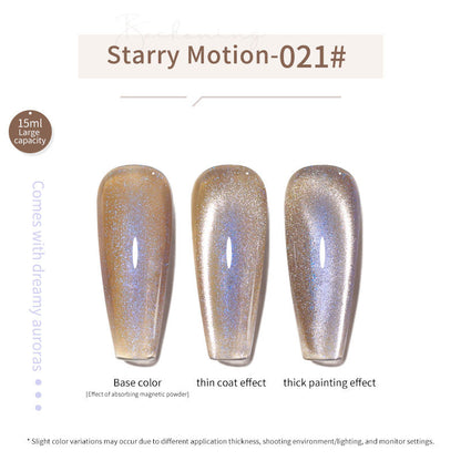 24 Colors 15ml Eco-Friendly Super Sparkling Ice Sand Crystal Cat Eye Nail Gel Set