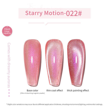 24 Colors 15ml Eco-Friendly Super Sparkling Ice Sand Crystal Cat Eye Nail Gel Set