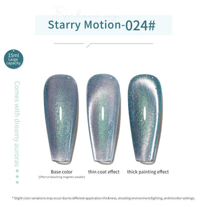 24 Colors 15ml Eco-Friendly Super Sparkling Ice Sand Crystal Cat Eye Nail Gel Set