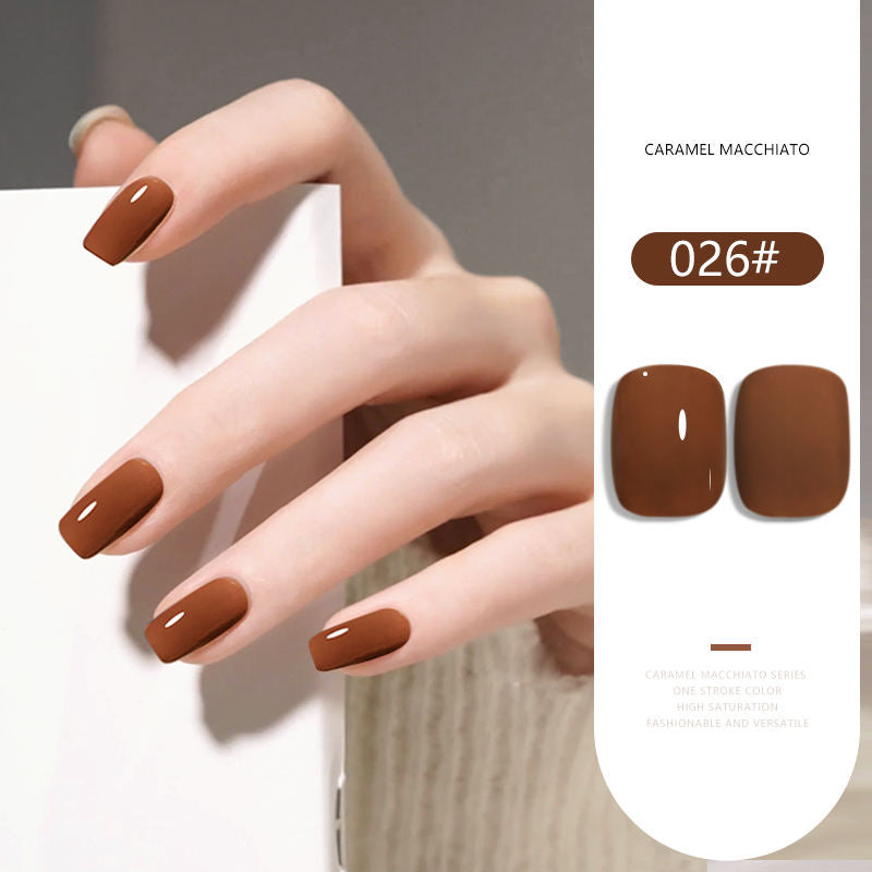 36 Colors Caramel Macchiato Nude Gel Polish Set 15ML Milky Brown UV LED Nail Gel