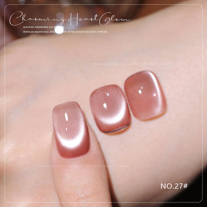 36 Colors Charming Heart Glow Cat Eye Gel Polish Set UV LED Soak