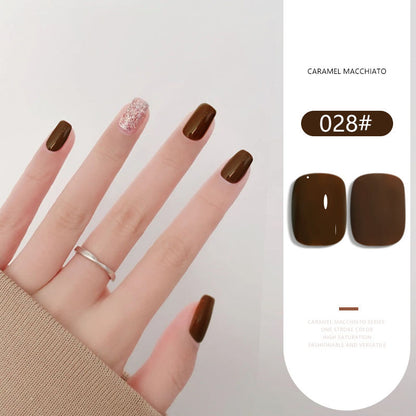 36 Colors Caramel Macchiato Nude Gel Polish Set 15ML Milky Brown UV LED Nail Gel
