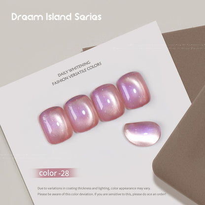 Dream Island 36 Colors Cat Eye Gel Polish Aurora Magnetic Glass Bead Soak Off UV LED Nail Gel