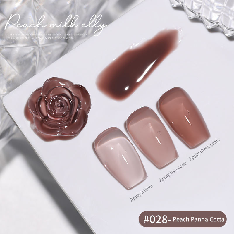 30 Colors  15ML Peach Panna Cotta Long Lasting Soak Off UV LED Nail Gel Polish