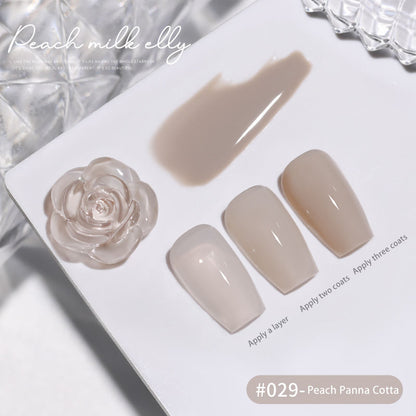 30 Colors  15ML Peach Panna Cotta Long Lasting Soak Off UV LED Nail Gel Polish