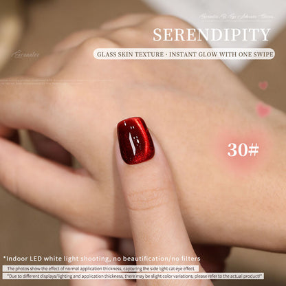 36 Colors Electroplated Porcelain White Glass Beads Phototherapy Nail Polish Cat Eye Gel Nail Polish