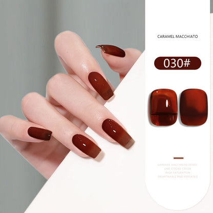 36 Colors Caramel Macchiato Nude Gel Polish Set 15ML Milky Brown UV LED Nail Gel