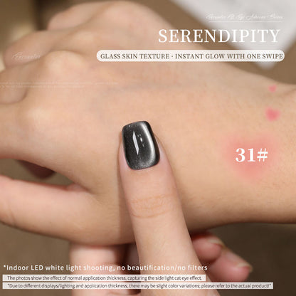 36 Colors Electroplated Porcelain White Glass Beads Phototherapy Nail Polish Cat Eye Gel Nail Polish