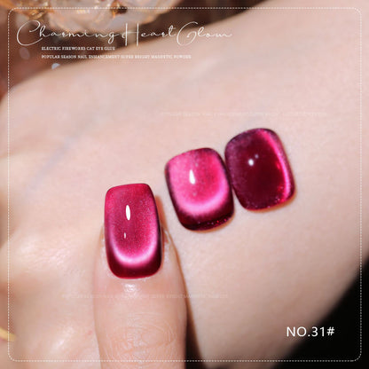 36 Colors Charming Heart Glow Cat Eye Gel Polish Set UV LED Soak