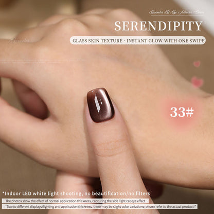 36 Colors Electroplated Porcelain White Glass Beads Phototherapy Nail Polish Cat Eye Gel Nail Polish