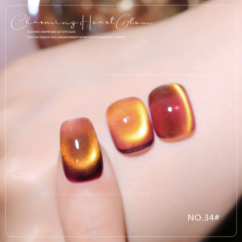 36 Colors Charming Heart Glow Cat Eye Gel Polish Set UV LED Soak
