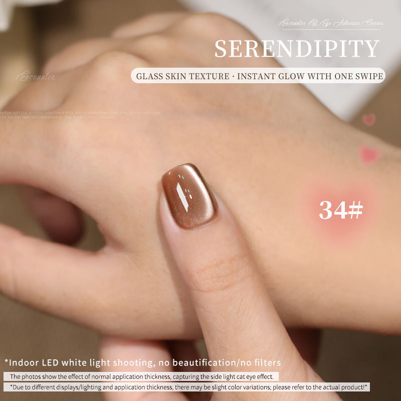 36 Colors Electroplated Porcelain White Glass Beads Phototherapy Nail Polish Cat Eye Gel Nail Polish