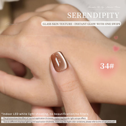 36 Colors Electroplated Porcelain White Glass Beads Phototherapy Nail Polish Cat Eye Gel Nail Polish