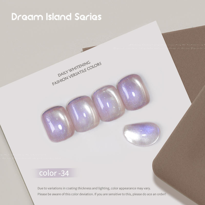 Dream Island 36 Colors Cat Eye Gel Polish Aurora Magnetic Glass Bead Soak Off UV LED Nail Gel