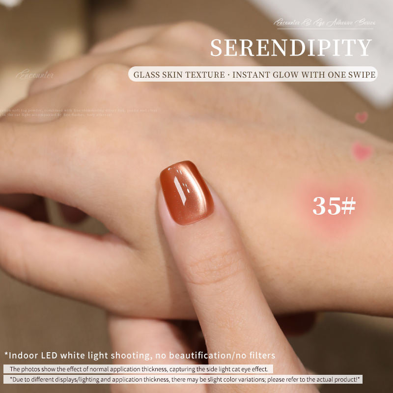 36 Colors Electroplated Porcelain White Glass Beads Phototherapy Nail Polish Cat Eye Gel Nail Polish