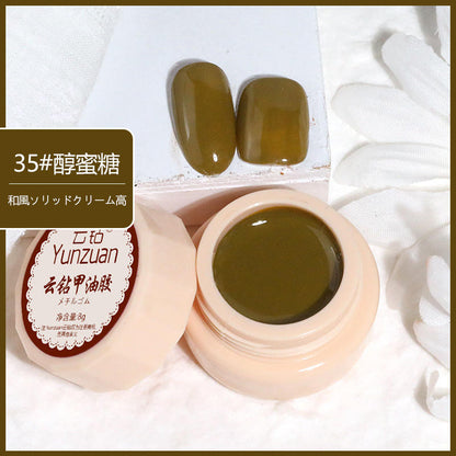 68 Colors 8g Oil Painting No-Wipe Patting Gel, Silk Smooth Natural Gradient Long-Lasting Sponge Nail Gel