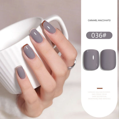 36 Colors Caramel Macchiato Nude Gel Polish Set 15ML Milky Brown UV LED Nail Gel