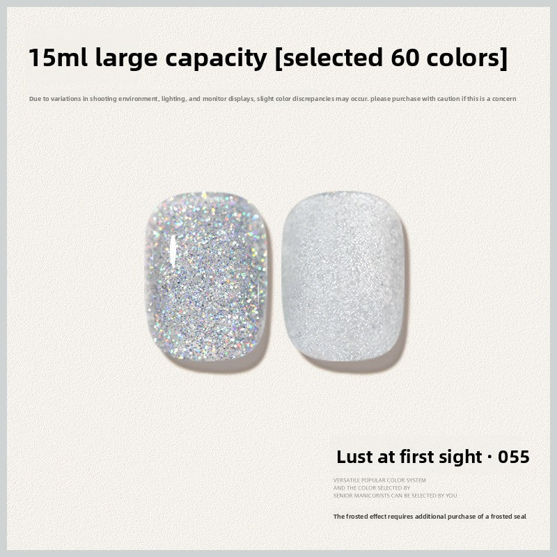 60 Color 15ML Skin Brightening Sparkling UV Nail Gel, Salon Exclusive