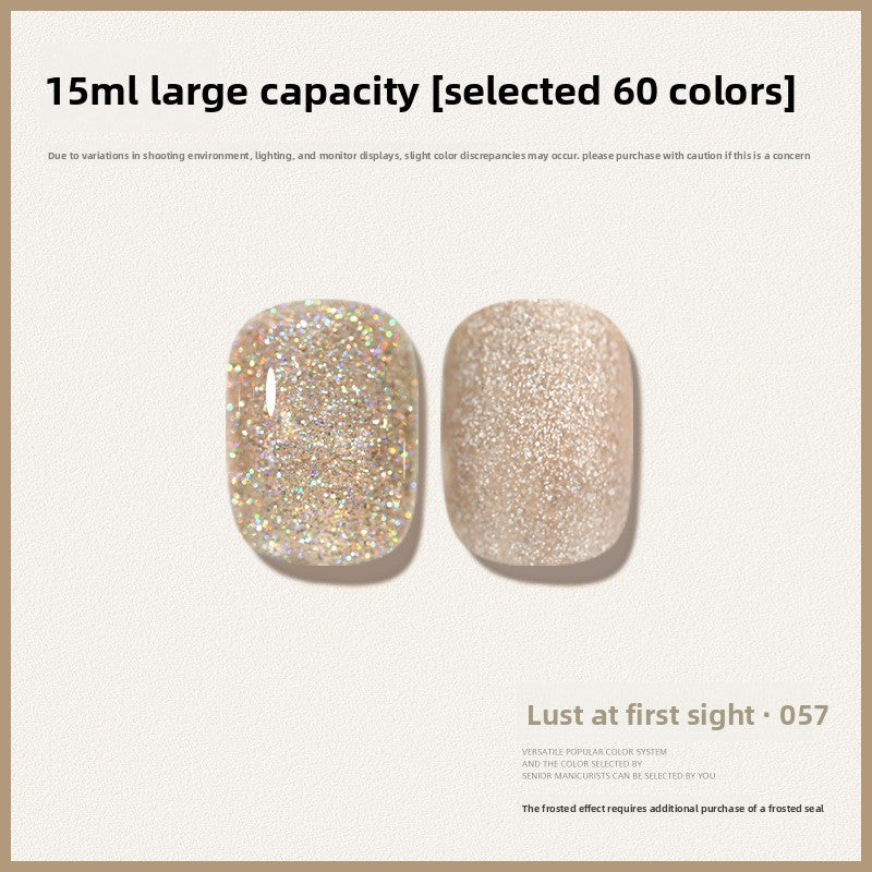 60 Color 15ML Skin Brightening Sparkling UV Nail Gel, Salon Exclusive