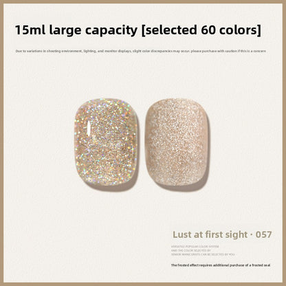 60 Color 15ML Skin Brightening Sparkling UV Nail Gel, Salon Exclusive