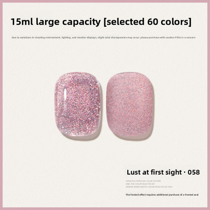 60 Color 15ML Skin Brightening Sparkling UV Nail Gel, Salon Exclusive