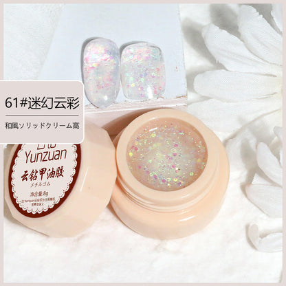 68 Colors 8g Oil Painting No-Wipe Patting Gel, Silk Smooth Natural Gradient Long-Lasting Sponge Nail Gel