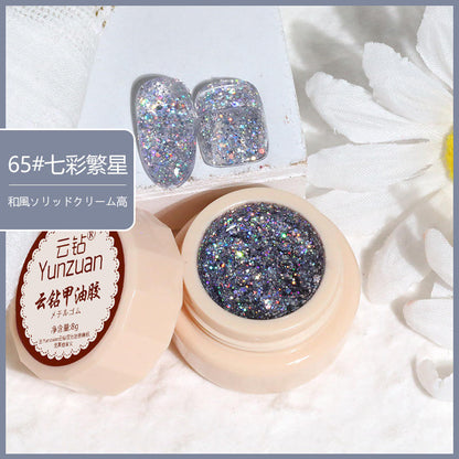 68 Colors 8g Oil Painting No-Wipe Patting Gel, Silk Smooth Natural Gradient Long-Lasting Sponge Nail Gel