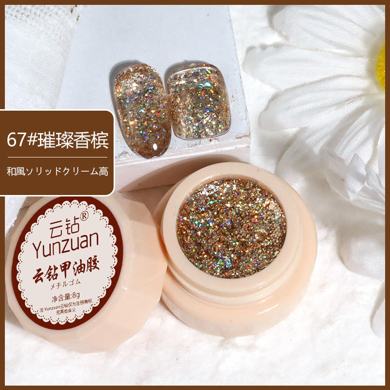 68 Colors 8g Oil Painting No-Wipe Patting Gel, Silk Smooth Natural Gradient Long-Lasting Sponge Nail Gel