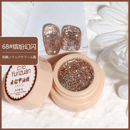 68 Colors 8g Oil Painting No-Wipe Patting Gel, Silk Smooth Natural Gradient Long-Lasting Sponge Nail Gel